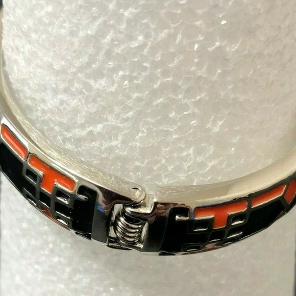 Auburn Tigers Mosaic Bangle Enamel Silver Bracelet - Picture 4 of 8